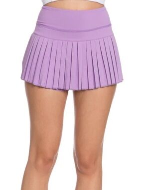 Gold Hinge lavender pleated tennis skirt